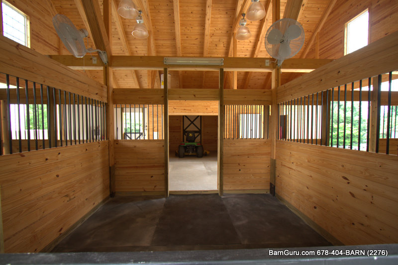 4 Stall Horse Barn build out Barn Builder in North Ga