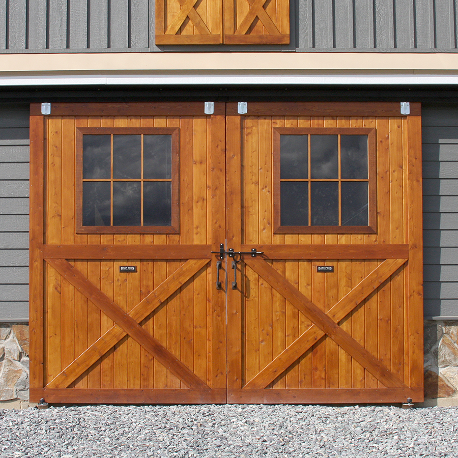 Large Breezeway Sliding Track Barn Doors with Window Barn Pros