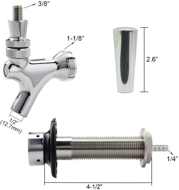 SS Beer Faucet Shank Assembly