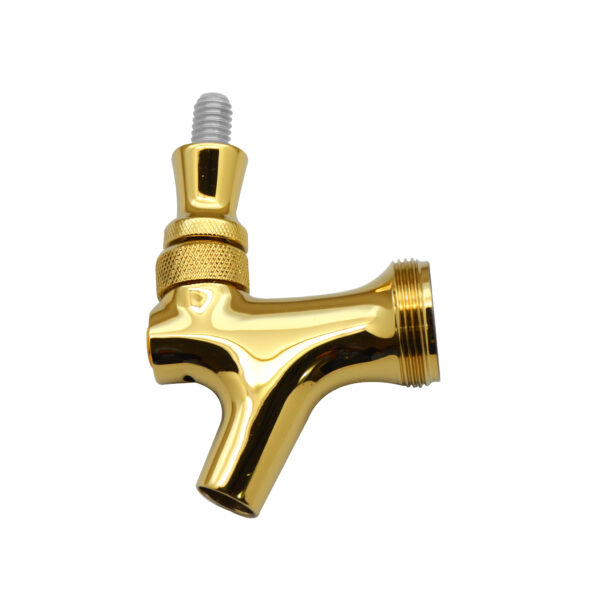 Standard Beer Faucet Gold Steel with Lever Kegerator Beer Tap