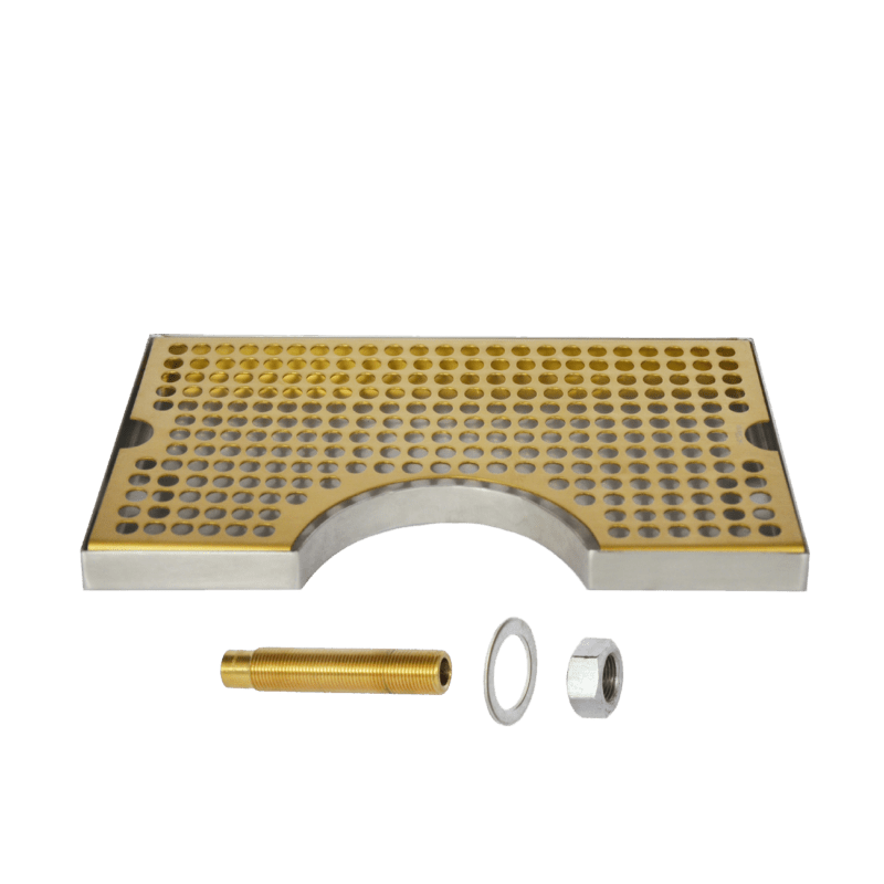 12″ x 7″ Cut Out Surface Mount Drip Tray Vibrant Gold Finish