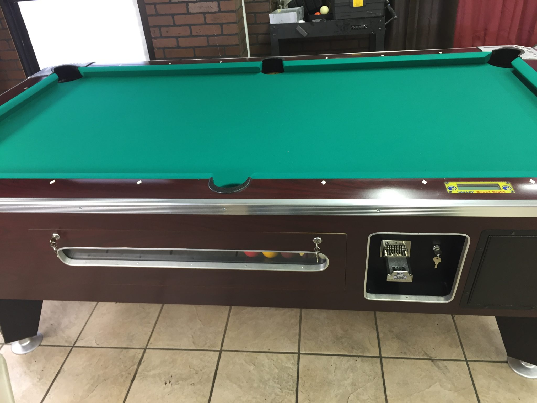 Table 041117 Valley used coin operated pool table Used Coin Operated