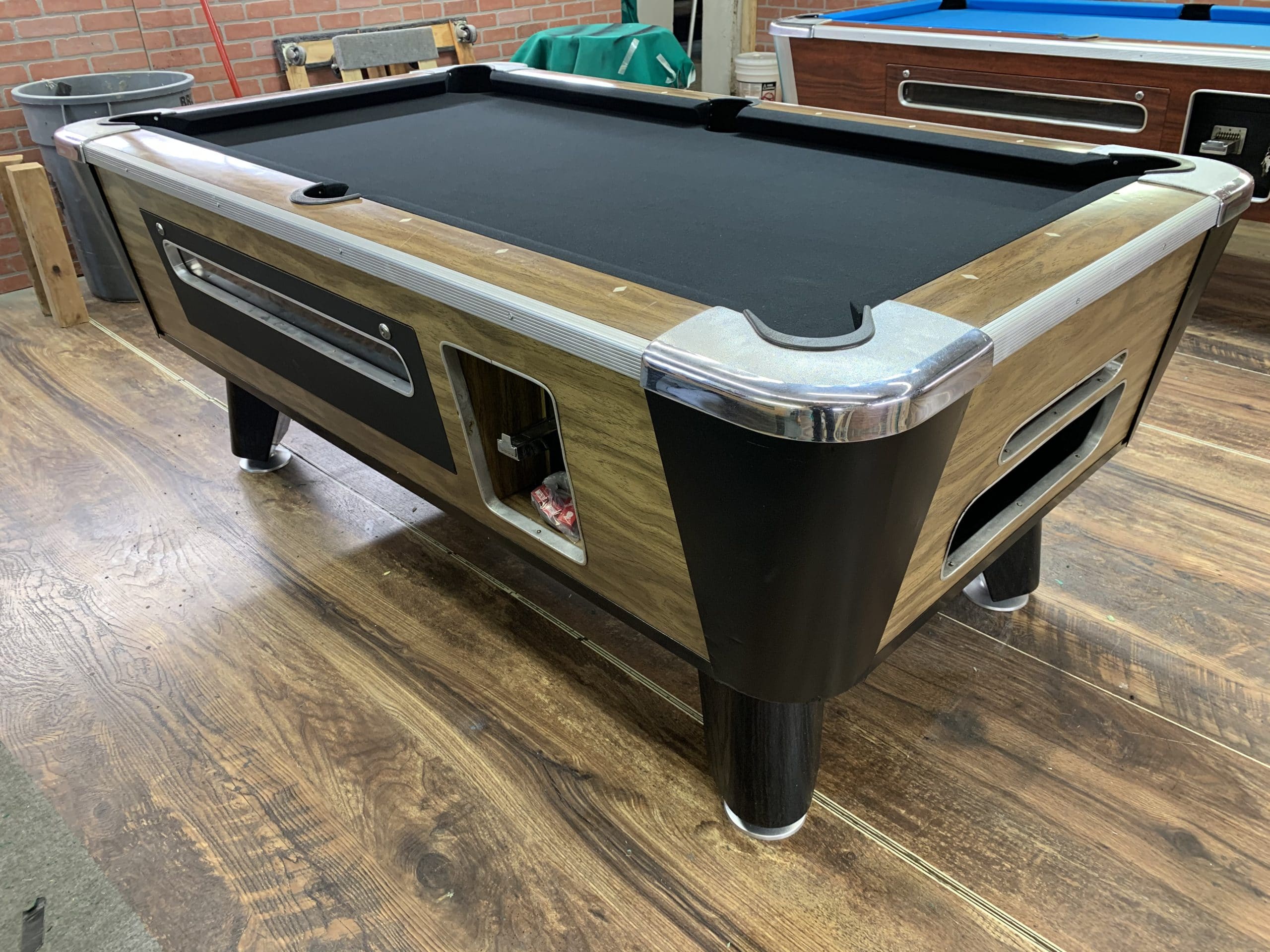 6′ Valley Light Brown Used Coin Operated Pool Table Used Coin
