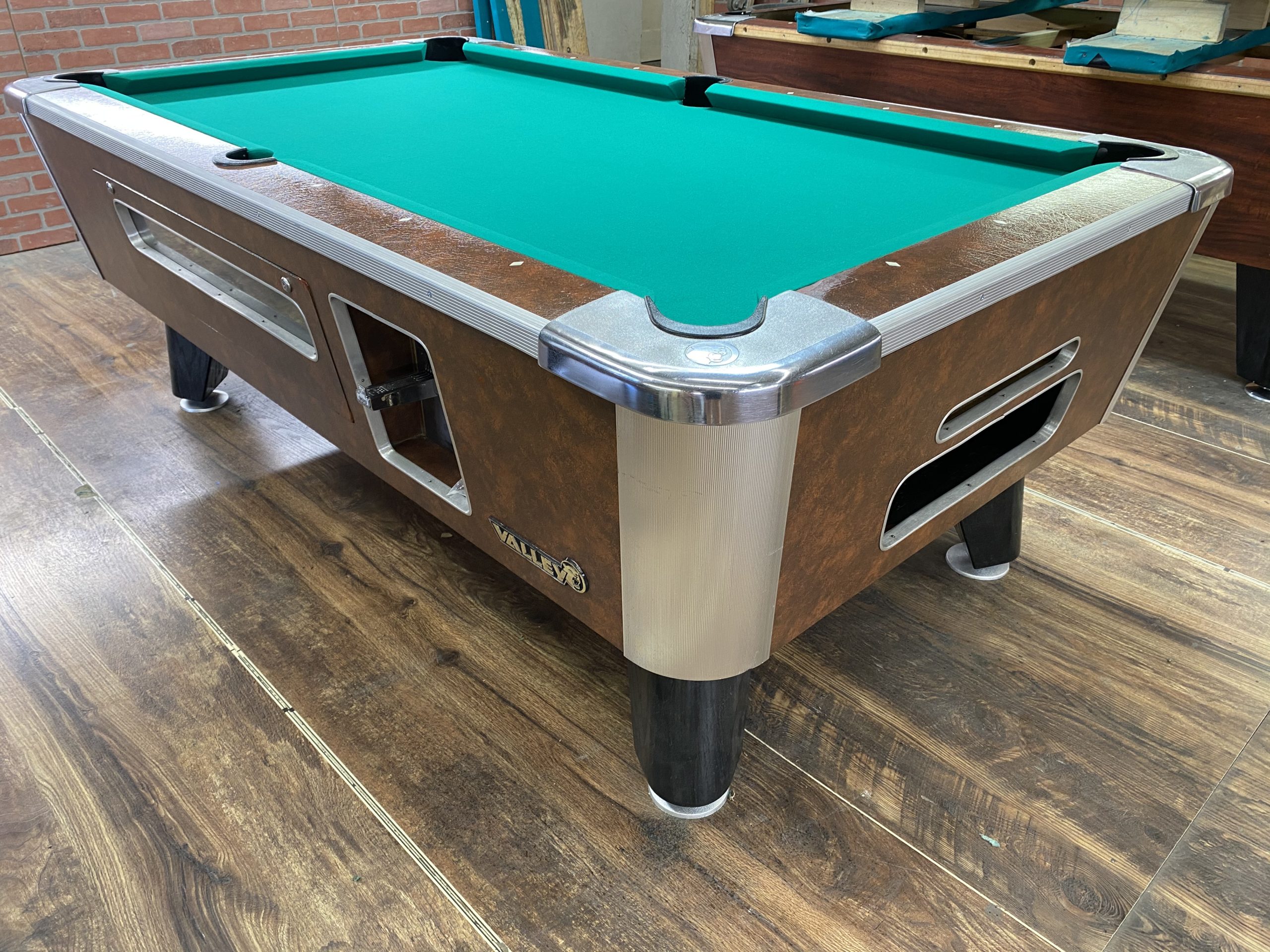 6 1/2 Valley Cheyanne Leather Used Coin Operated Pool Table Used Coin