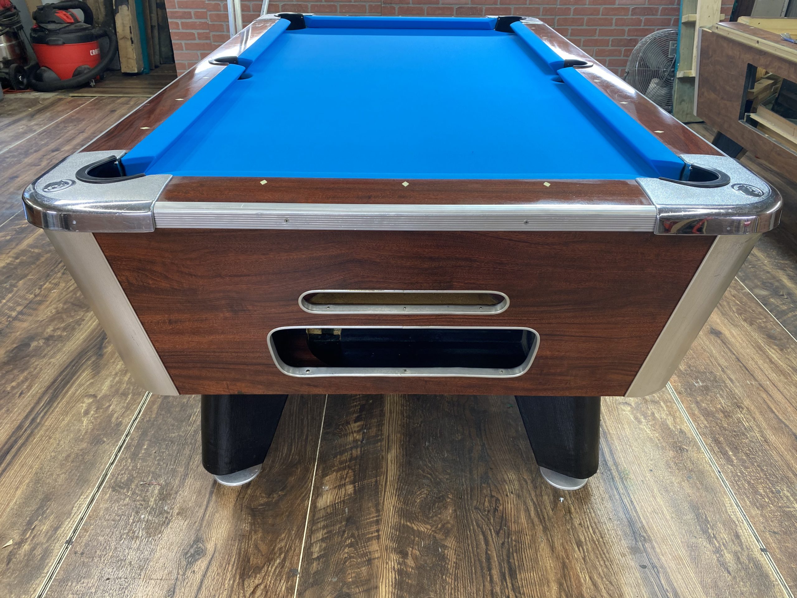 6 1/2 Valley Rosewood Used Coin Operated Pool Table Used Coin