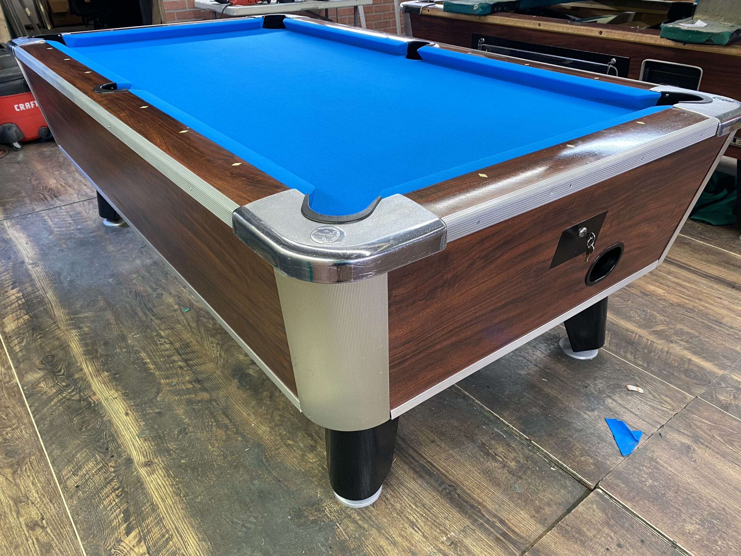 7′ Valley Rosewood Used Coin Operated Pool Table Used Coin Operated