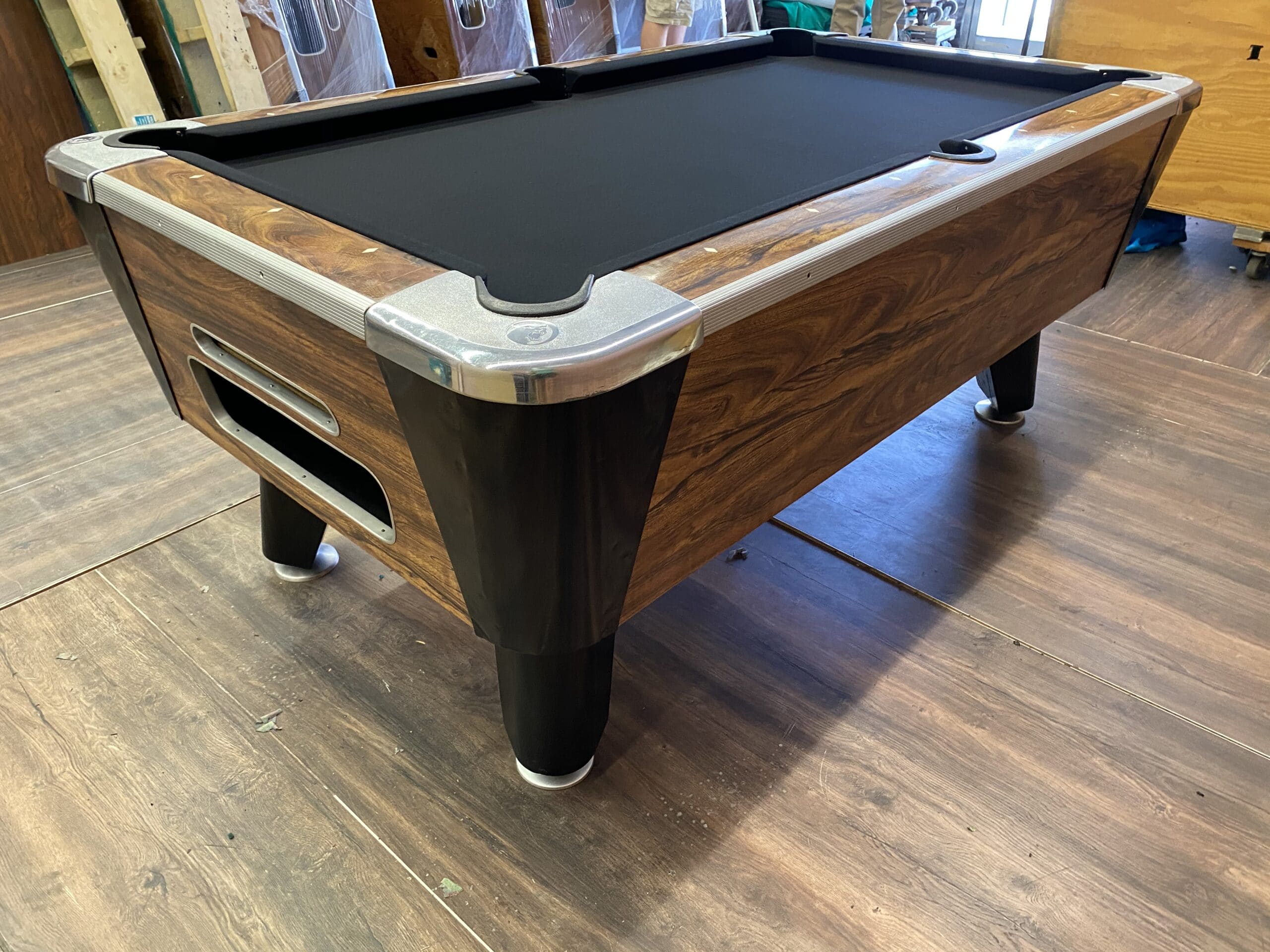 6′ Valley Walnut Used Coin Operated Pool Table Used Coin Operated Bar Pool Tables
