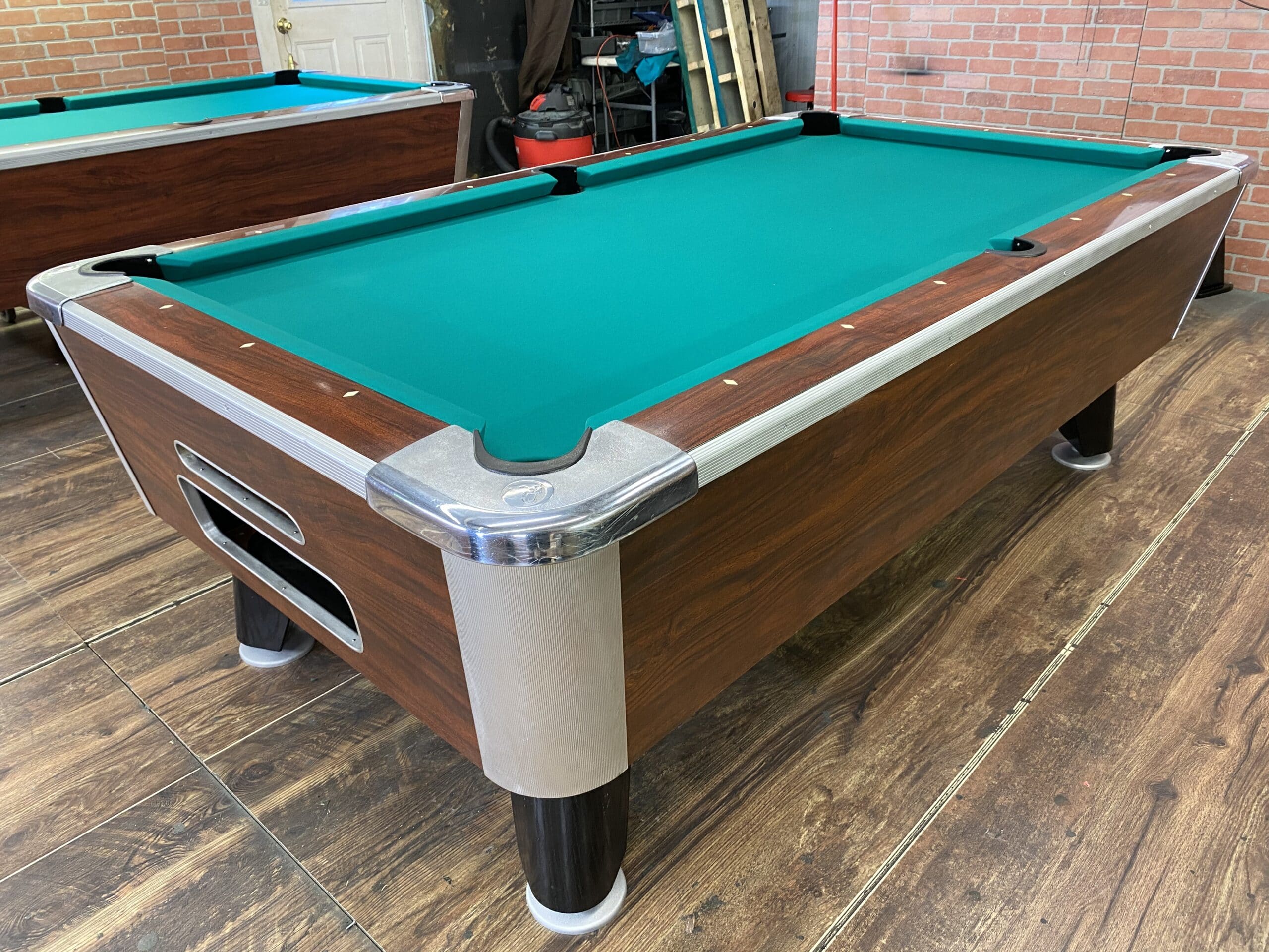 7′ Valley Rosewood Used Coin Operated Pool Table Used Coin Operated