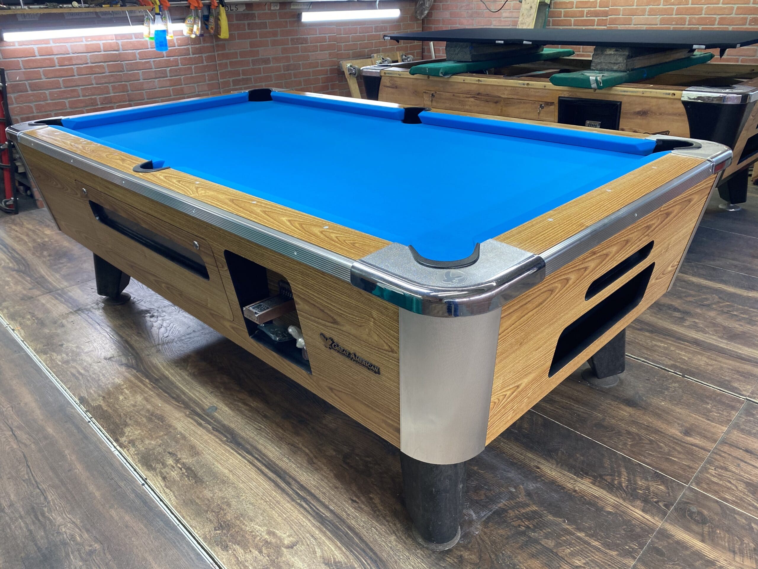 7′ Great American Used Coin Operated Pool Table Used Coin Operated