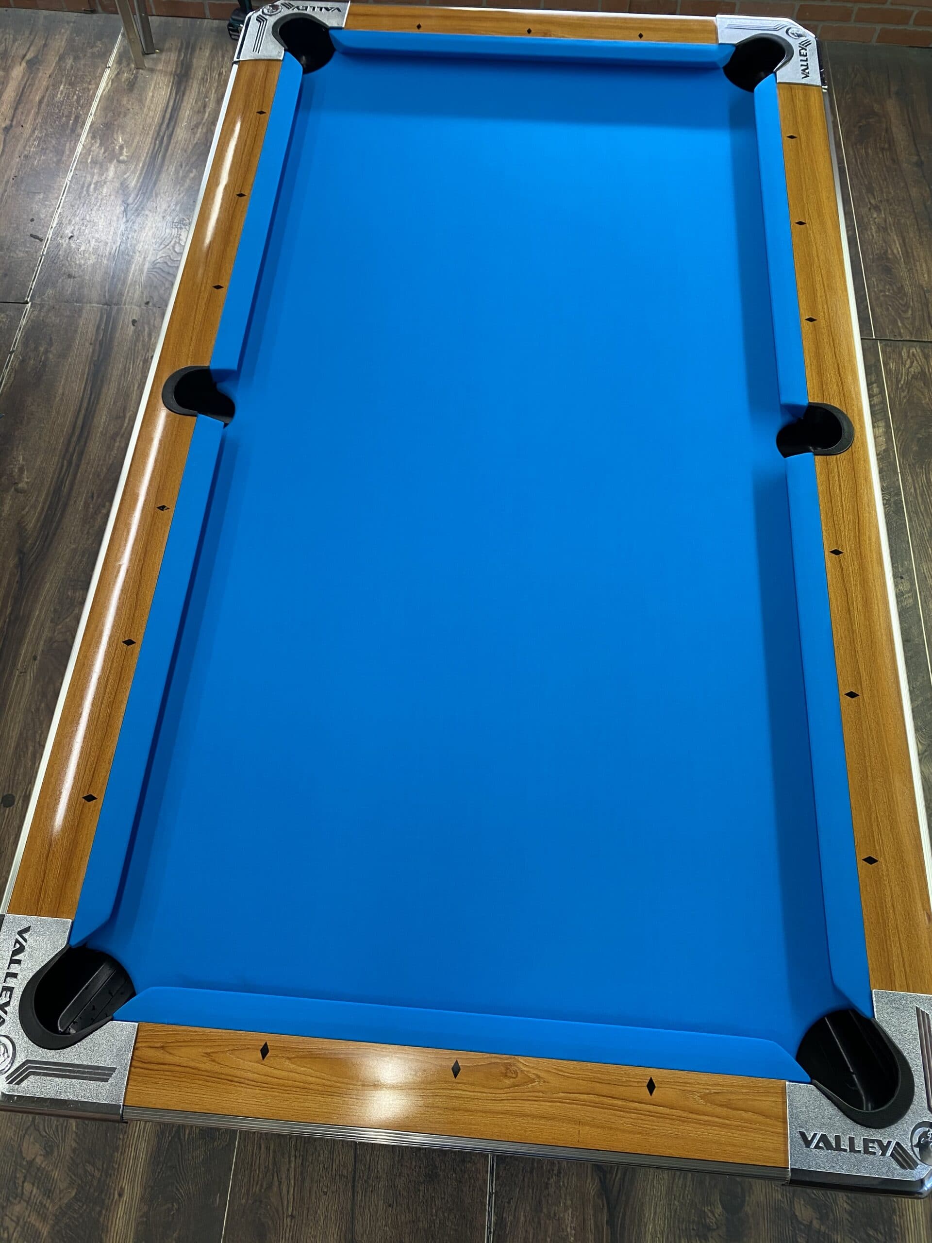 7′ Valley New Style Light Oak Used Coin Operated Pool Table Used Coin