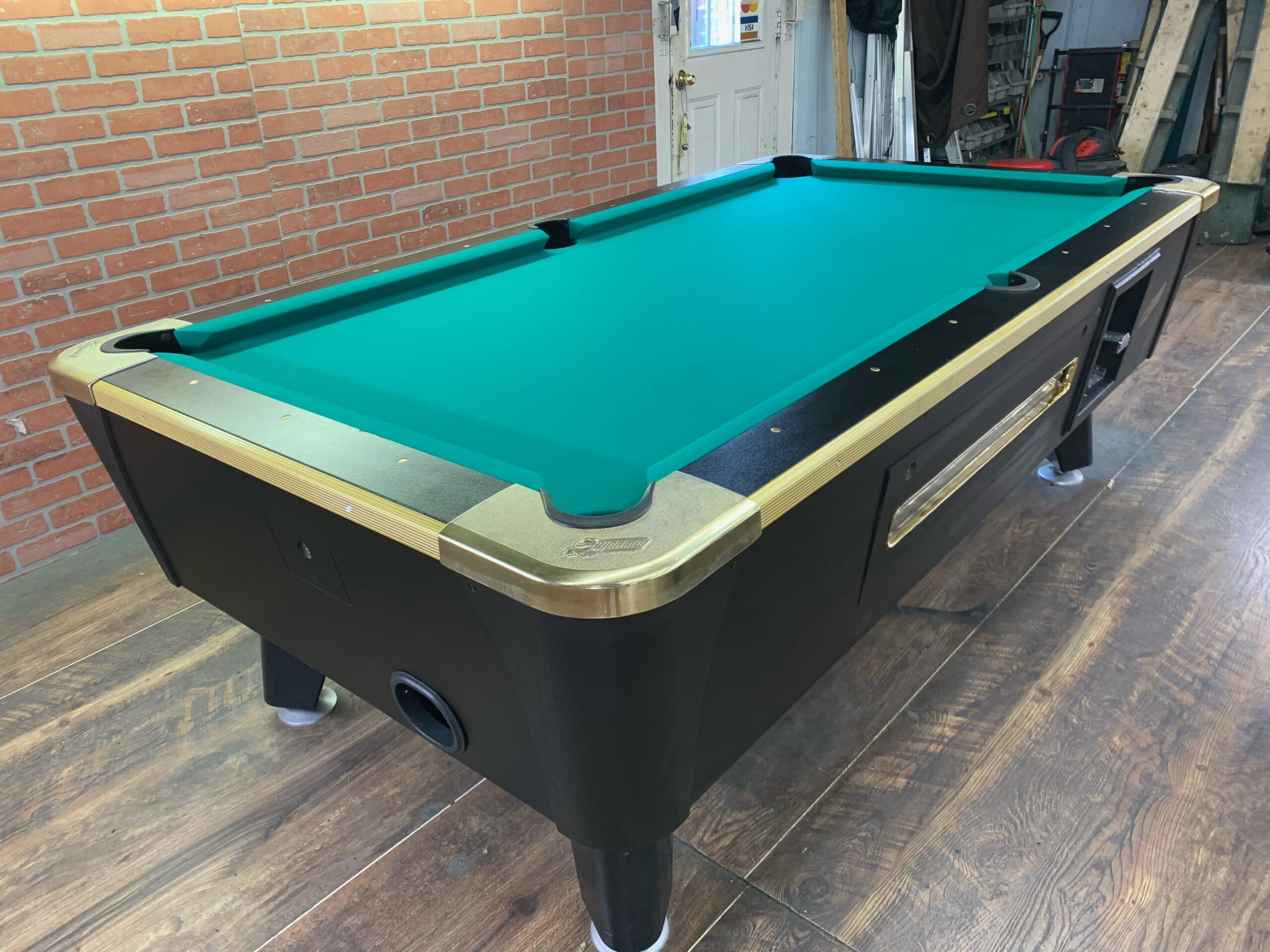 7′ Dynamo Black Used Coin Operated Pool Table Used Coin Operated Bar