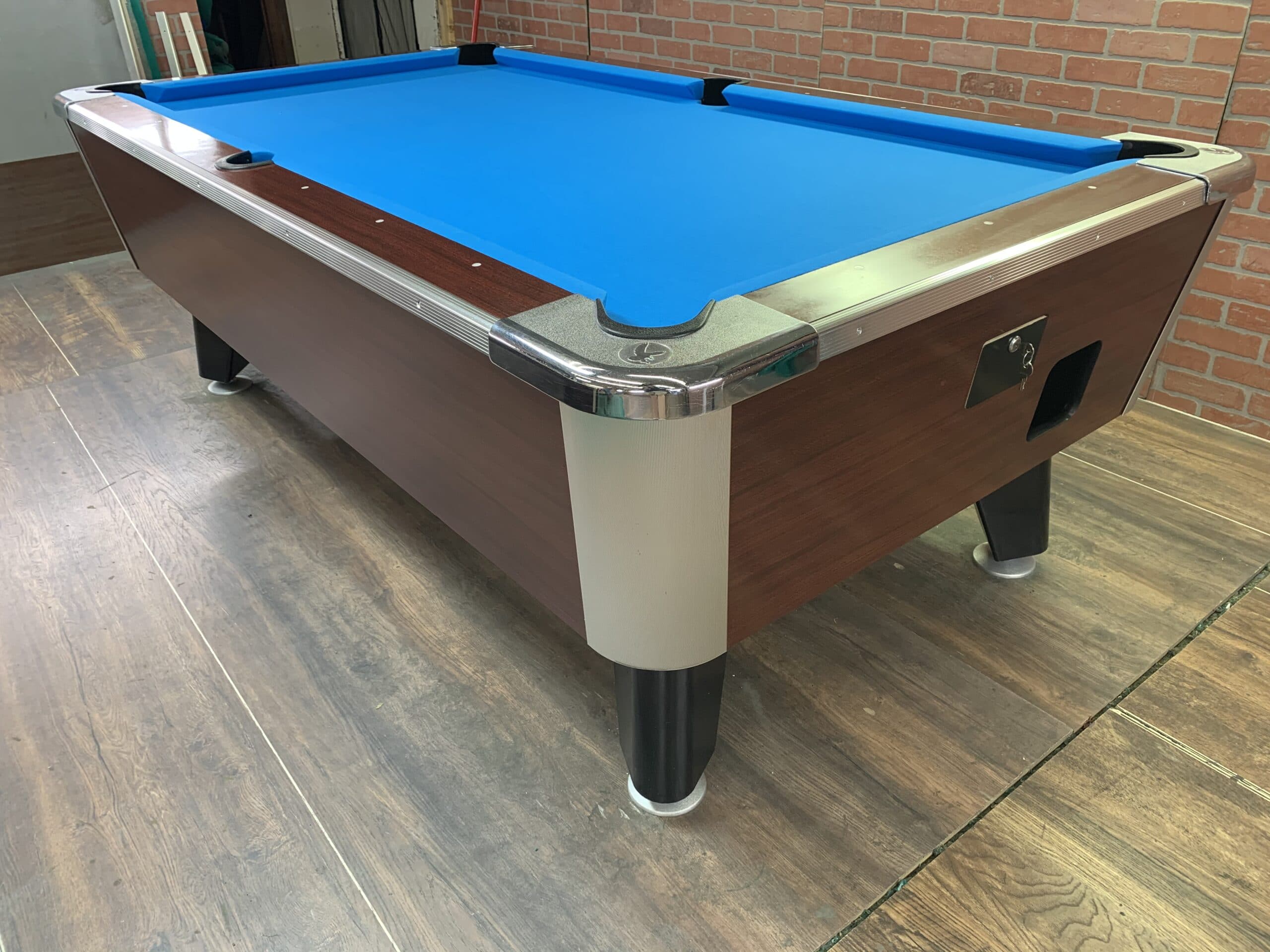 7′ Great American Rosewood Used Coin Operated Pool Table Used Coin