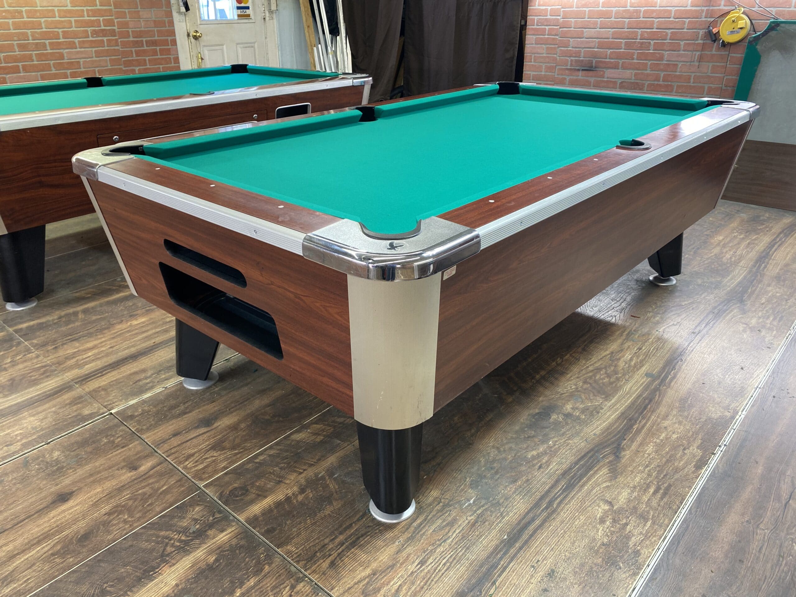 7′ Great American Rosewood Used Coin Operated Pool Table Used Coin Operated Bar Pool Tables