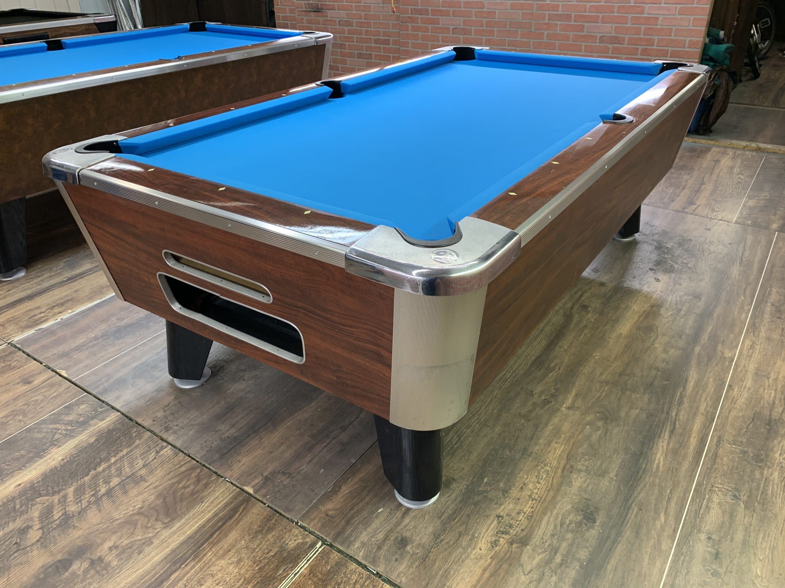 7′ Valley Rosewood Used Coin Operated Pool Table Used Coin Operated