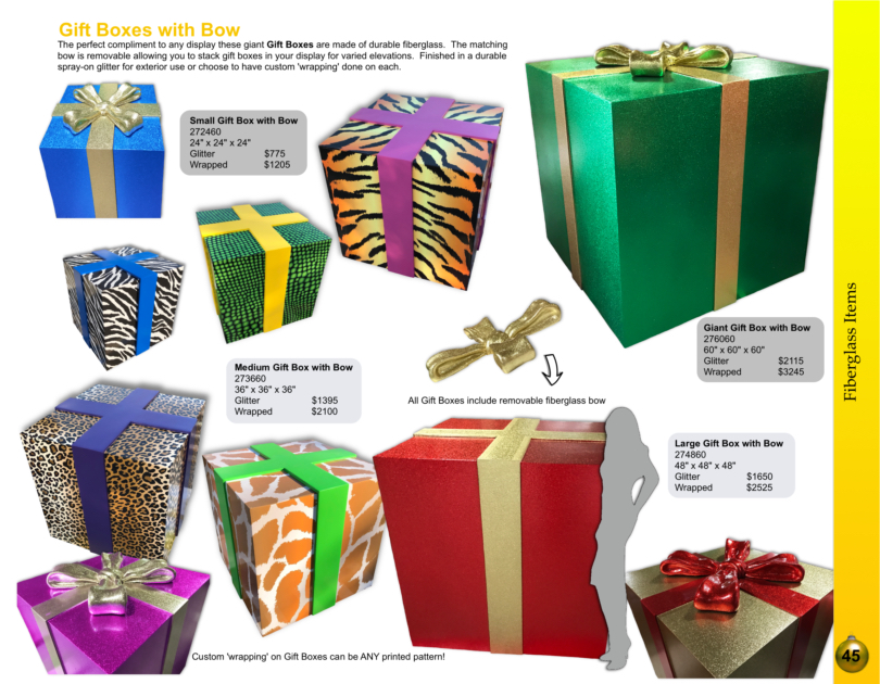 Giant Gift Boxes Fiberglass Presents Barrango, MFG