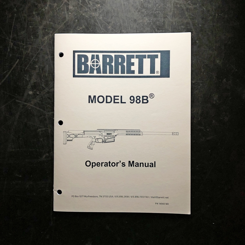 MANUAL, Model 98b Gen II