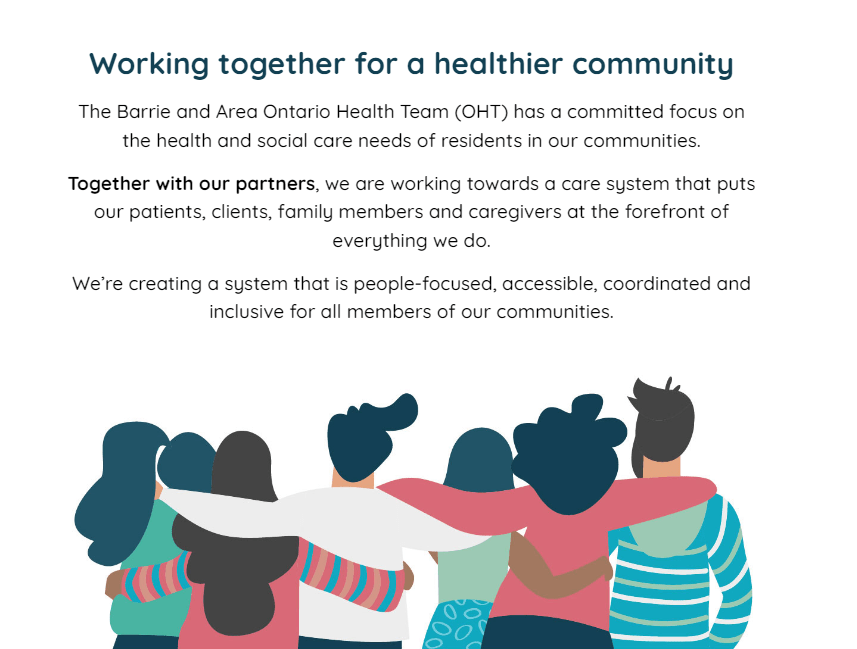 Barrie and Area Ontario Health Team NEW site Barrie and