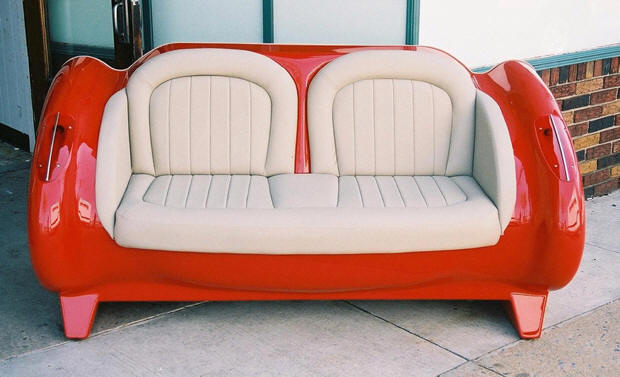 Custom Car Seat Sofa, Retro Furniture, Seating, Game Room