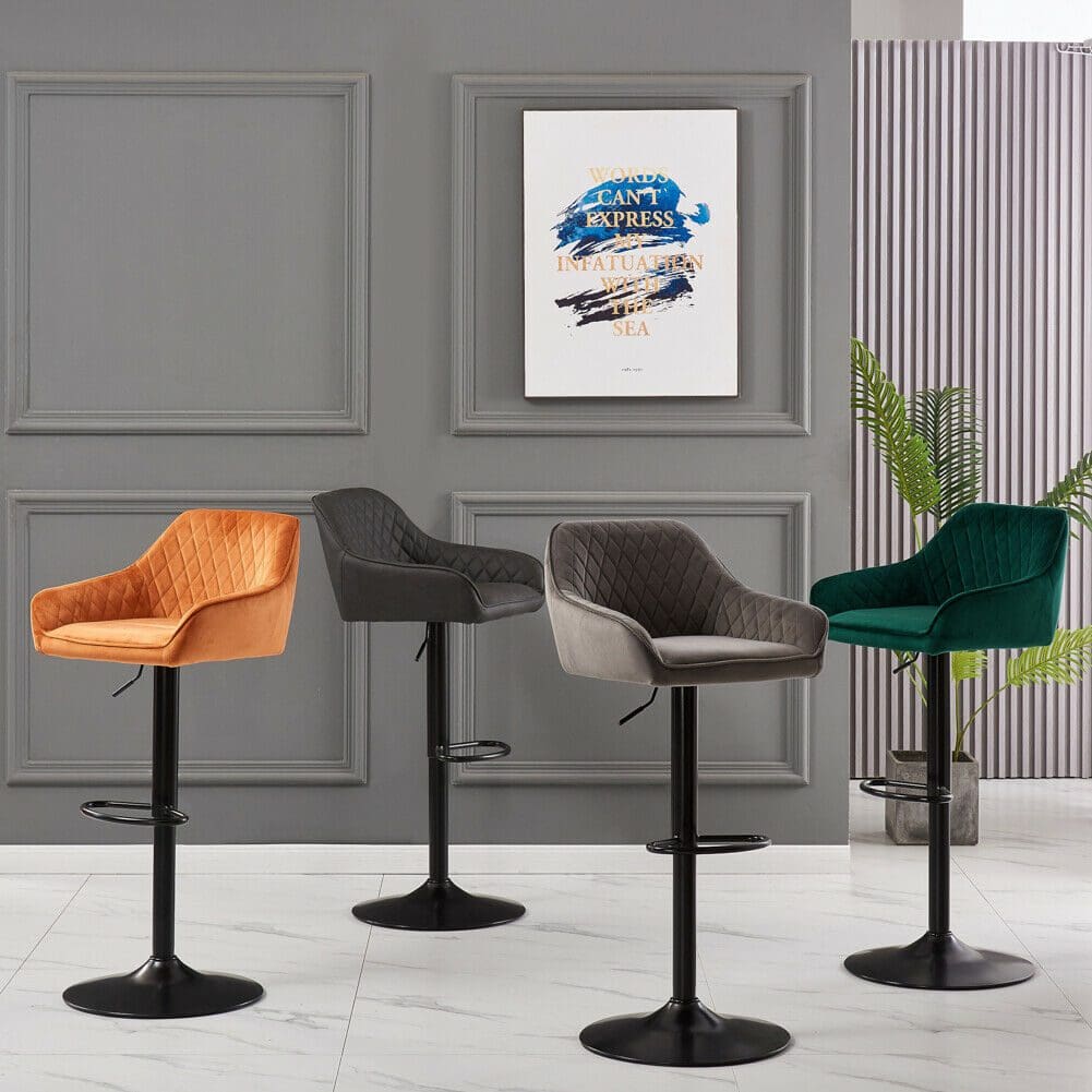 Our new range of velvet bar stools Barstool.ie