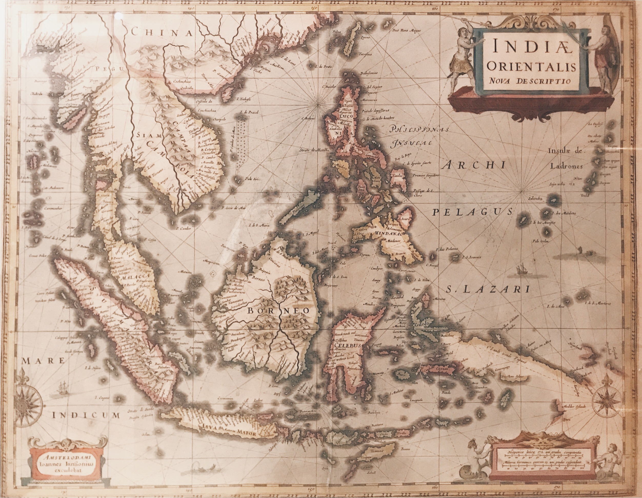 Map of Southeast Asia and the Philippines Jansson (1630)