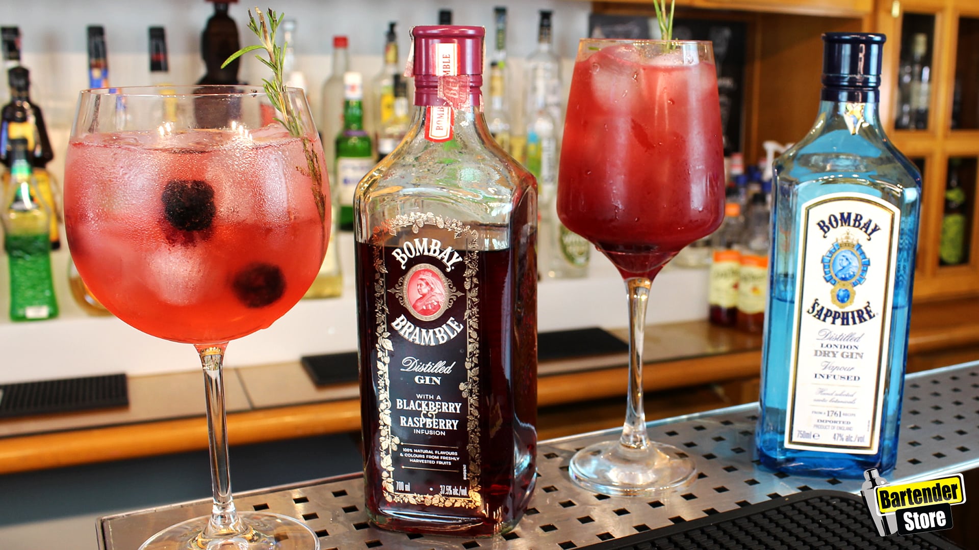 Drinks com Gin Bramble e Gin Bombay Gin Tônica MODO DE PREPARO