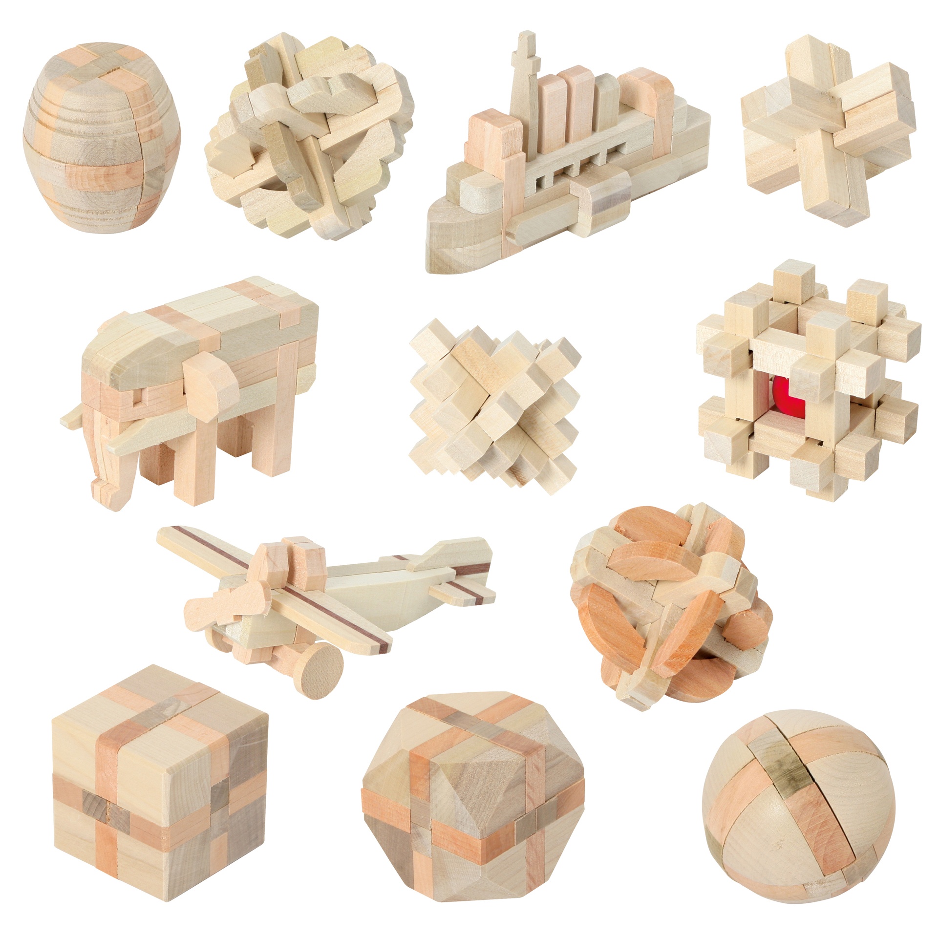 Wooden Puzzles Display 2 Japanese Wooden Bartl GmbH