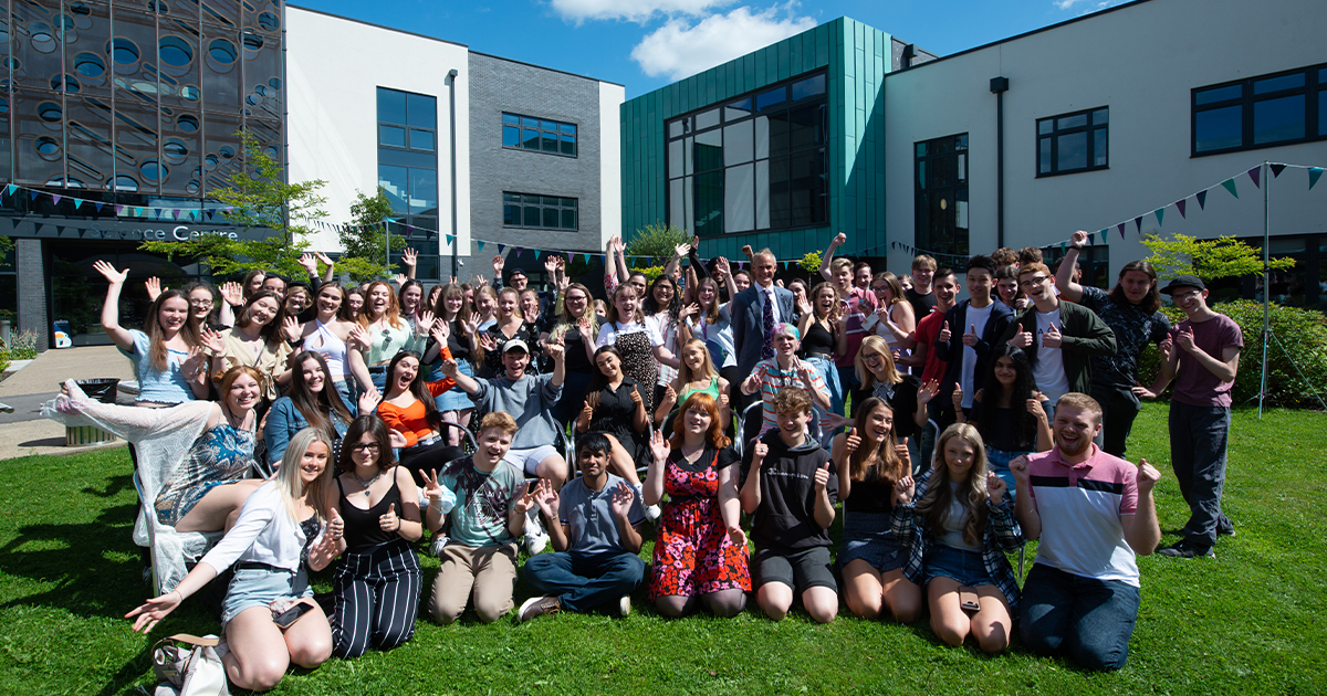 Students Celebrate Results Barton Peveril Sixth Form College