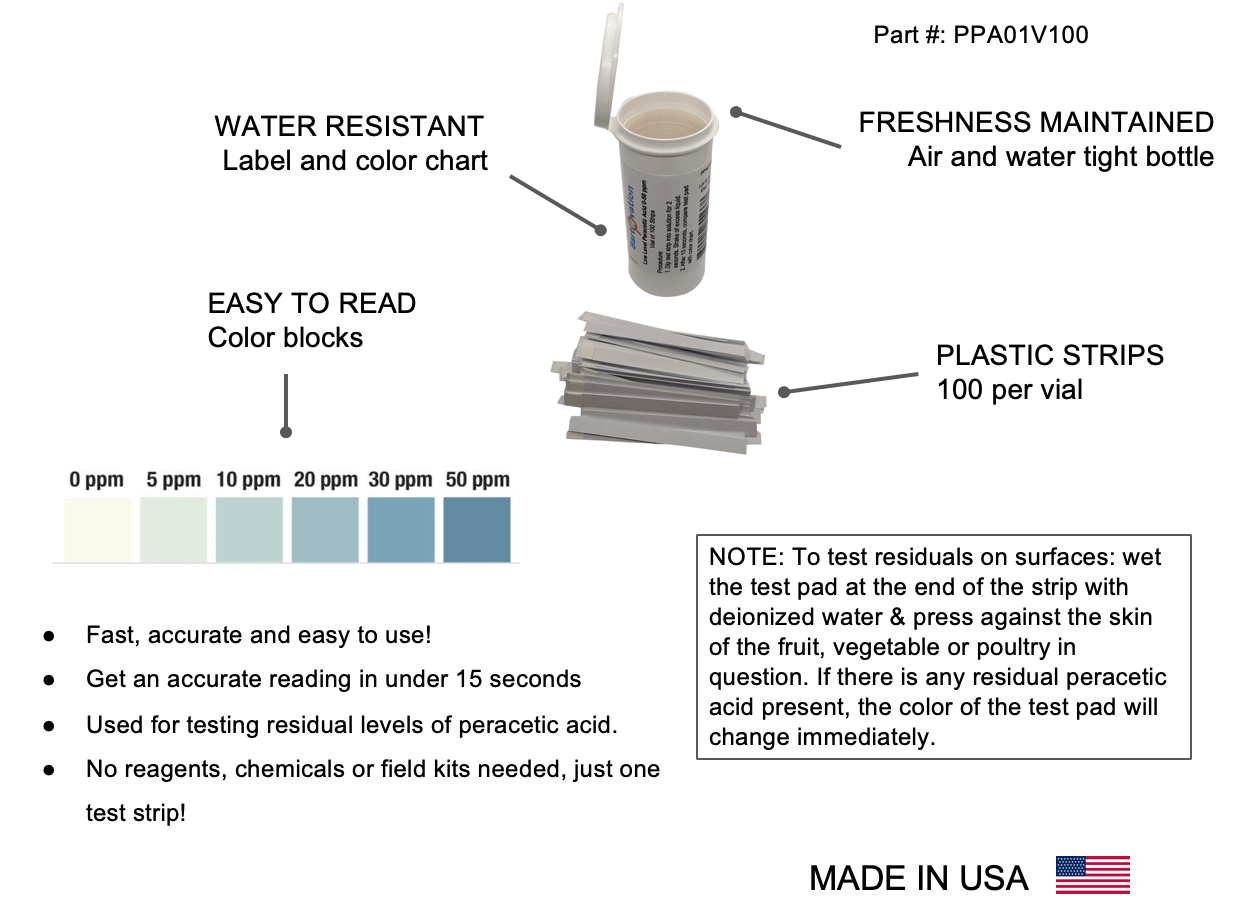 Restaurant Sanitizer Chlorine Test Paper, 10200 ppm
