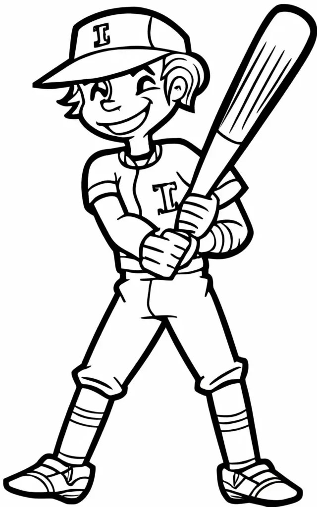 Baseball Bat Coloring Pages For Kids Fun & Free Printable