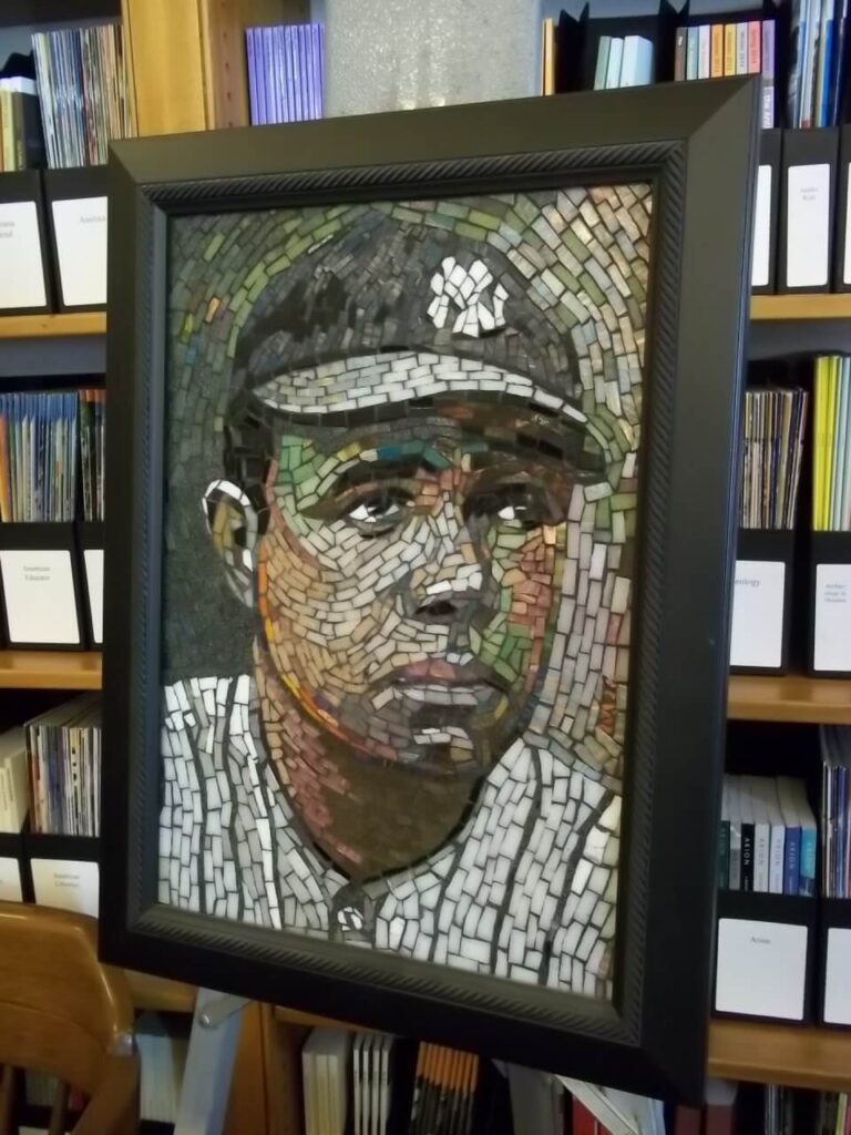 Mel Weiner Babe Ruth GlassTile Mosaic Baseball Reliquary