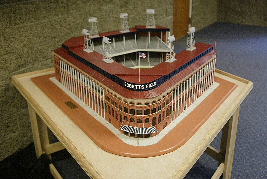 Ebbets Field Replica 3 Baseball Reliquary
