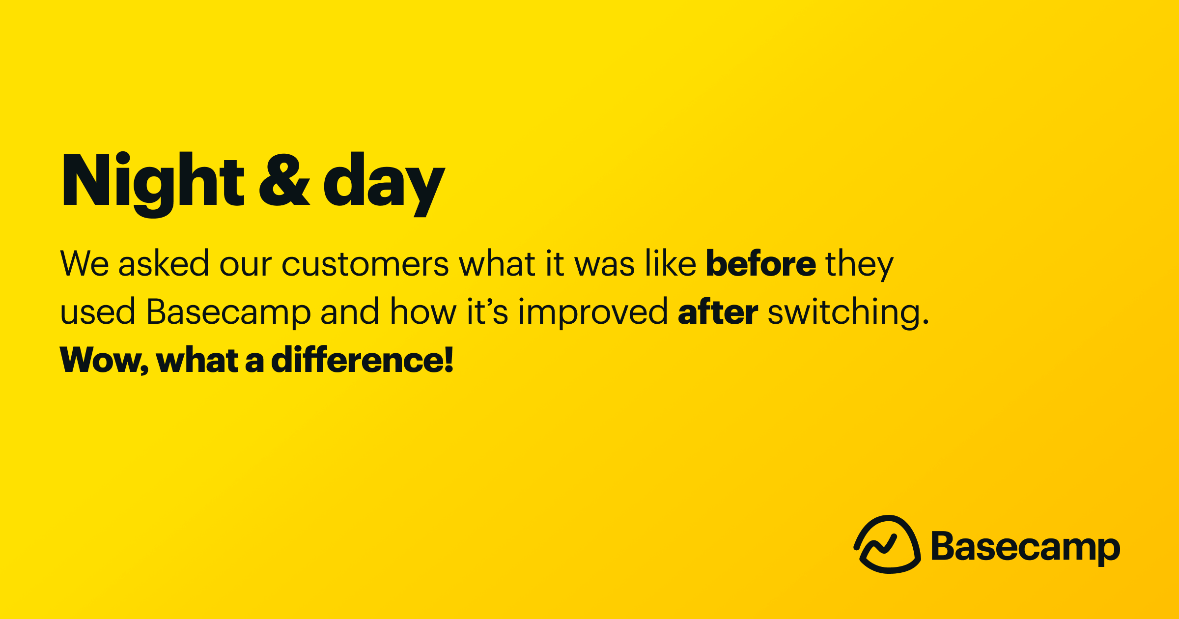 Basecamp Before & After