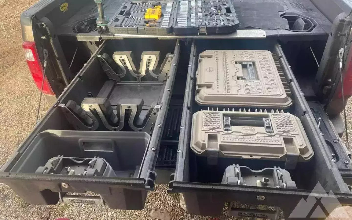 Decked storage drawers