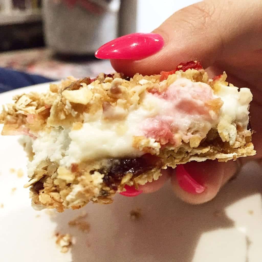 Strawberry Cheesecake Breakfast Bars Basement Bakehouse