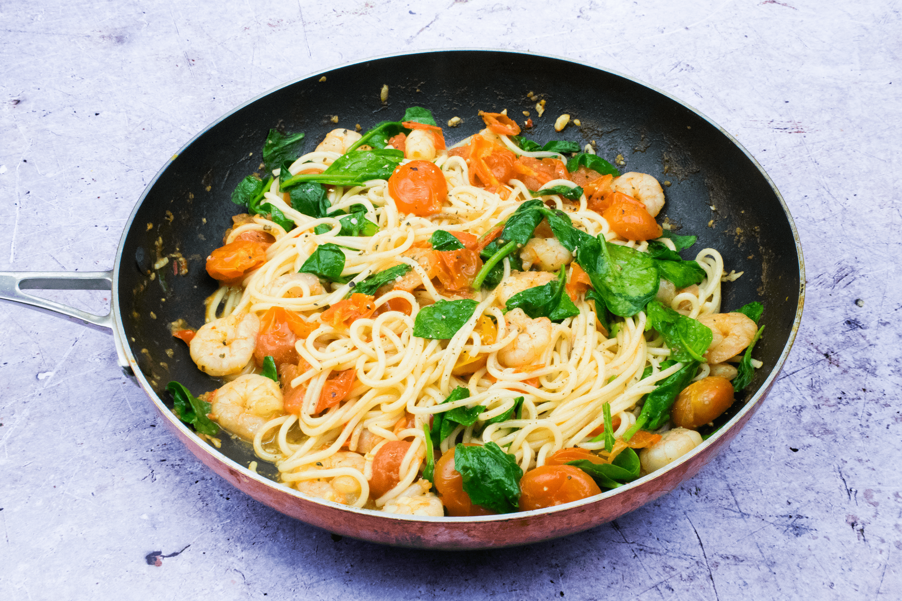 Easy Peasy 10 Minute Chilli and Prawn Linguine Basement Bakehouse