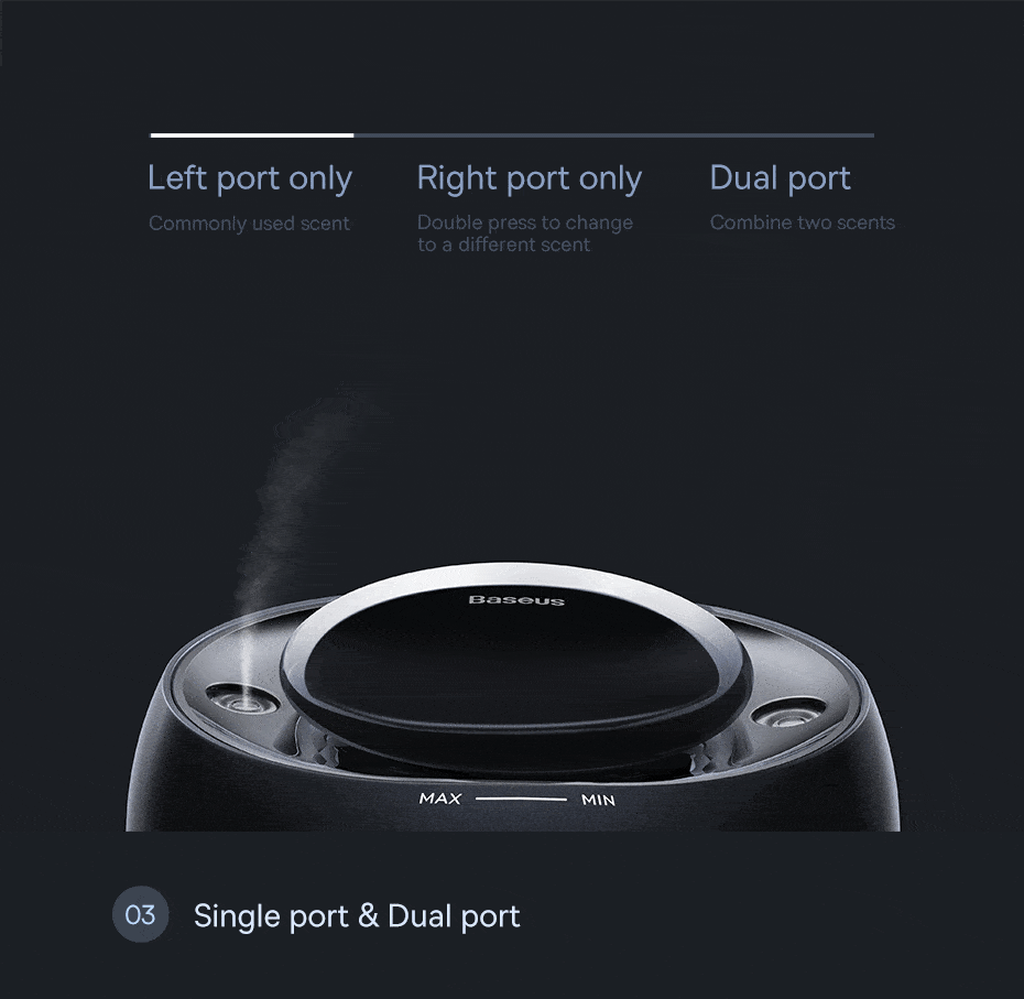 Máy phun nước hoa tinh dầu Baseus Wisdom Car Smart Dualport Atomized