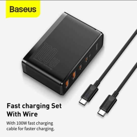 Baseus (CCGAN2P-K01) GaN2 Pro Quick Charger 2C+2U 100W CN Black 3