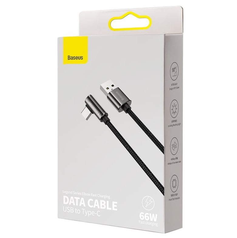Baseus CACS000403 Legend Series Elbow Fast Charging Data Cable USB to Type-C 66W 1m Blue 6