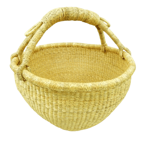 Round Bolga Basket Natural All sizes Bashiri