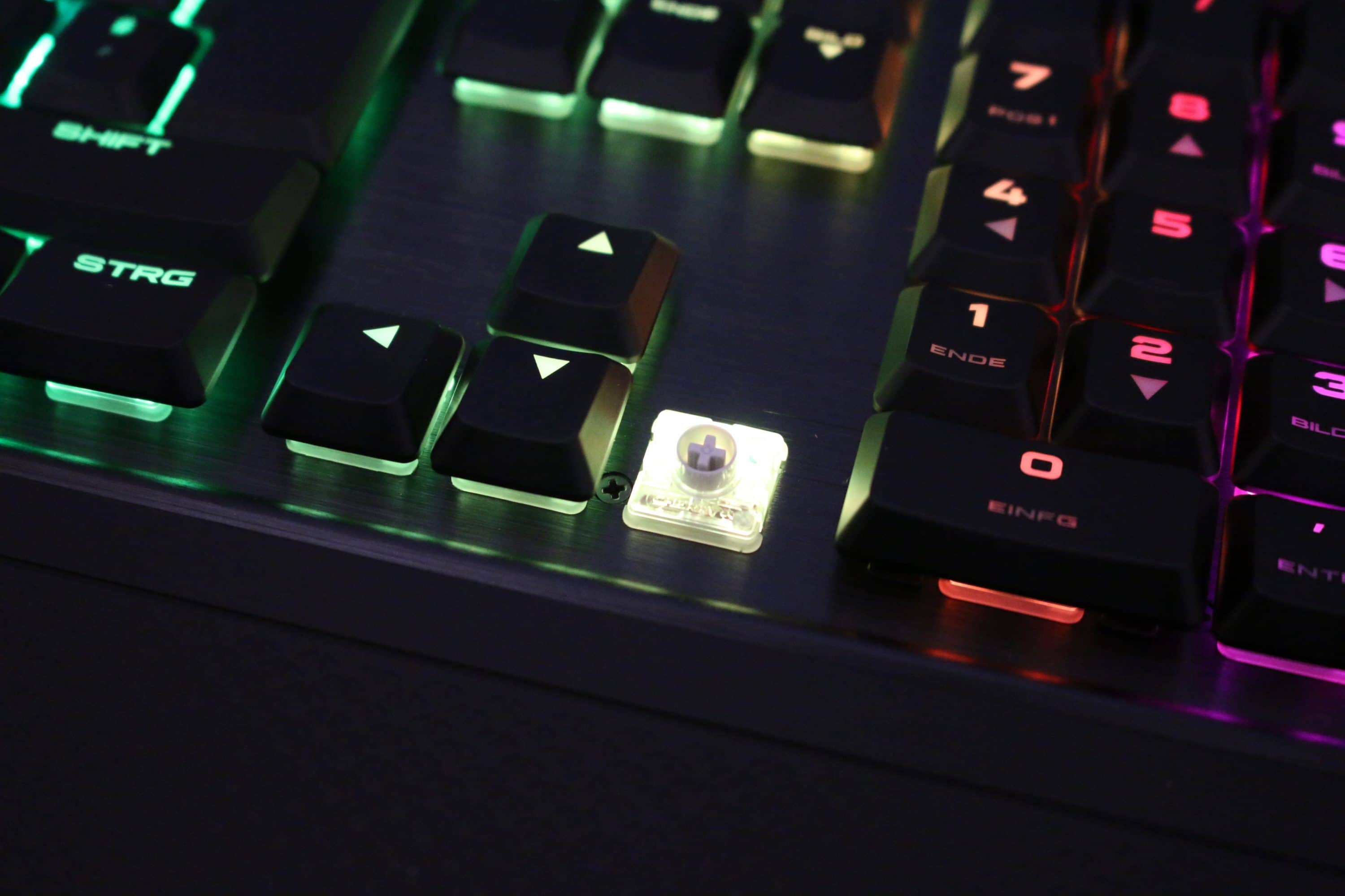 Corsair K70 RGB MK.2 Low Profile Mechanical Keyboard with flat Cherry