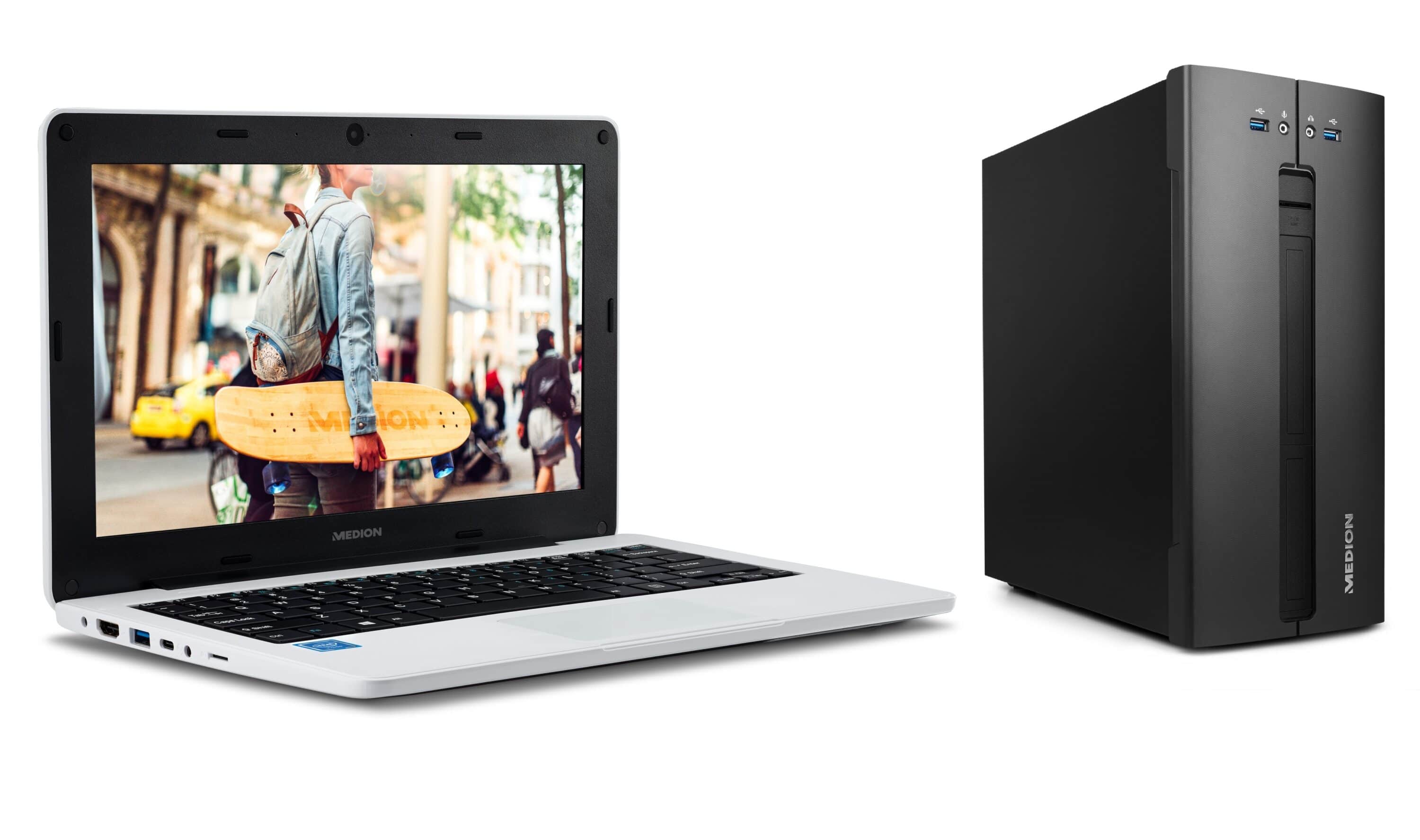 MEDION AKOYA E11202 notebook and E42022 desktop PC come to ALDI Süd