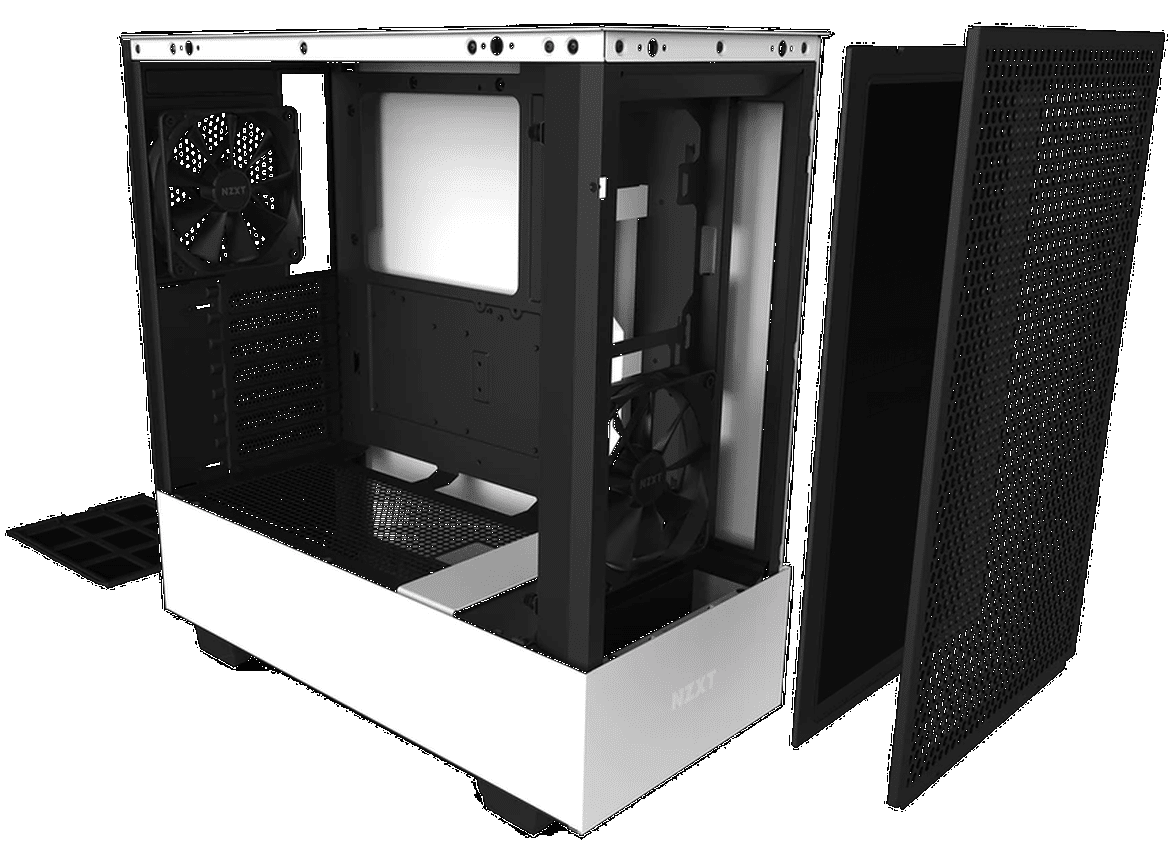 NZXT H510 Flow PC case with focus on airflow presented