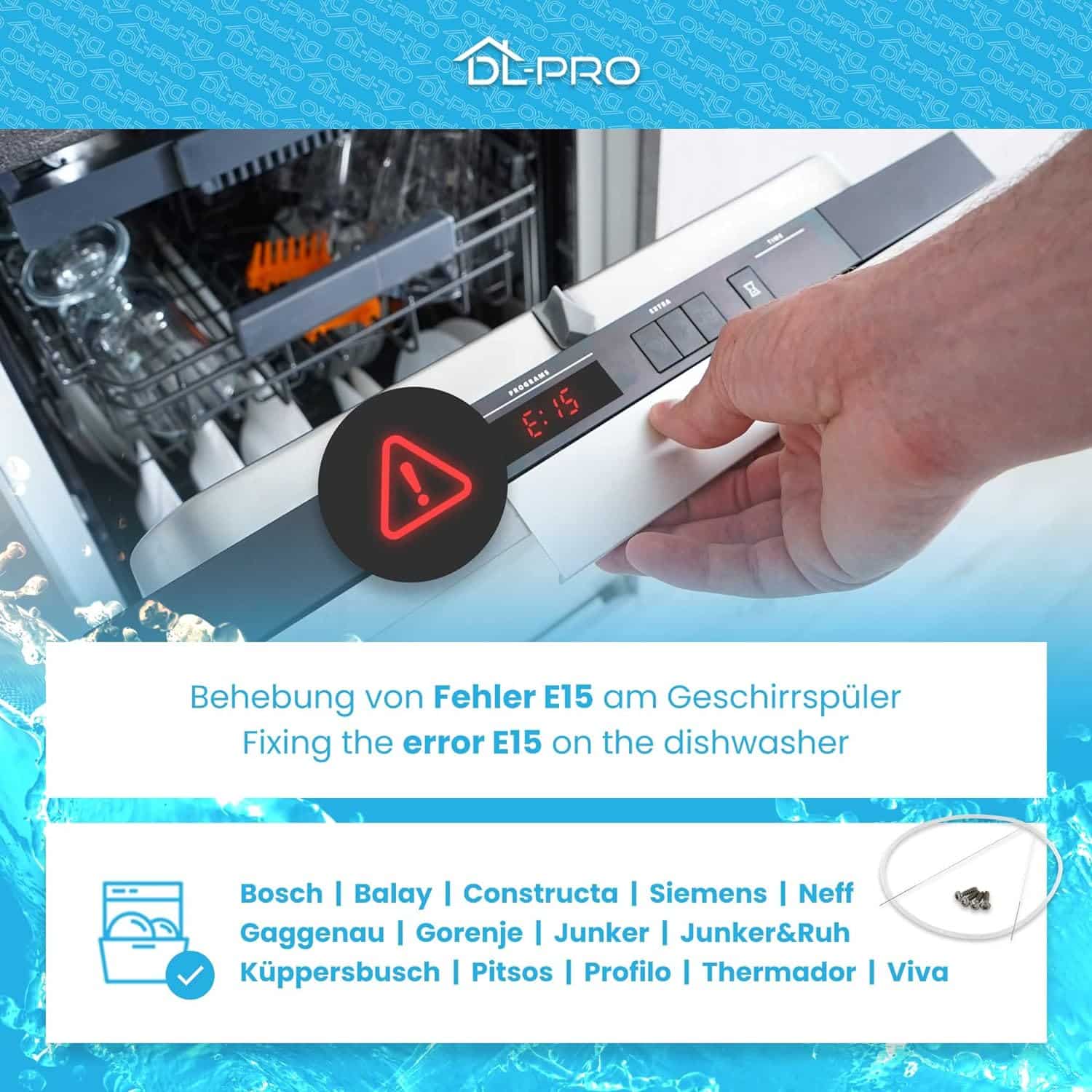 Bosch dishwasher E15 How to fix the error