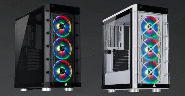 Corsair iCUE 465X RGB MidiTower mit drei ARGBLüftern