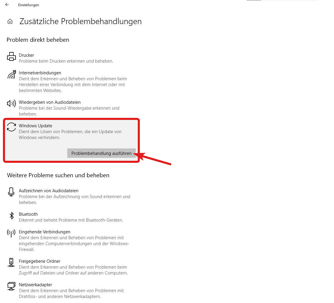 Fehlerbehebung Fehlercode 0x80070bc2 beim WindowsUpdate