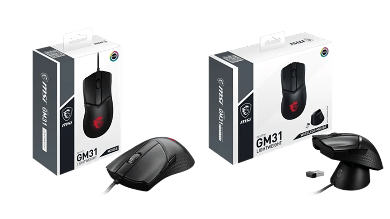 MSI Clutch GM31 LightweightSerie Kompakte ergonomische GamingMäuse