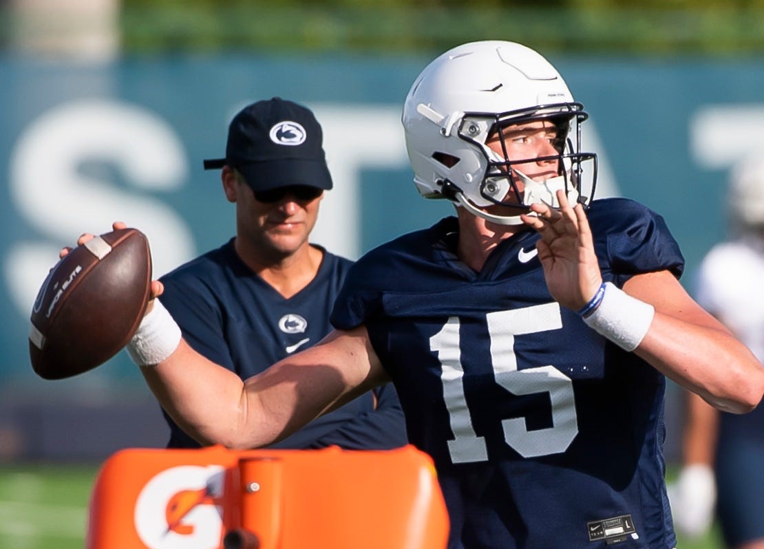 MUST SEE Drew Allar is looking sharp during spring passing drills