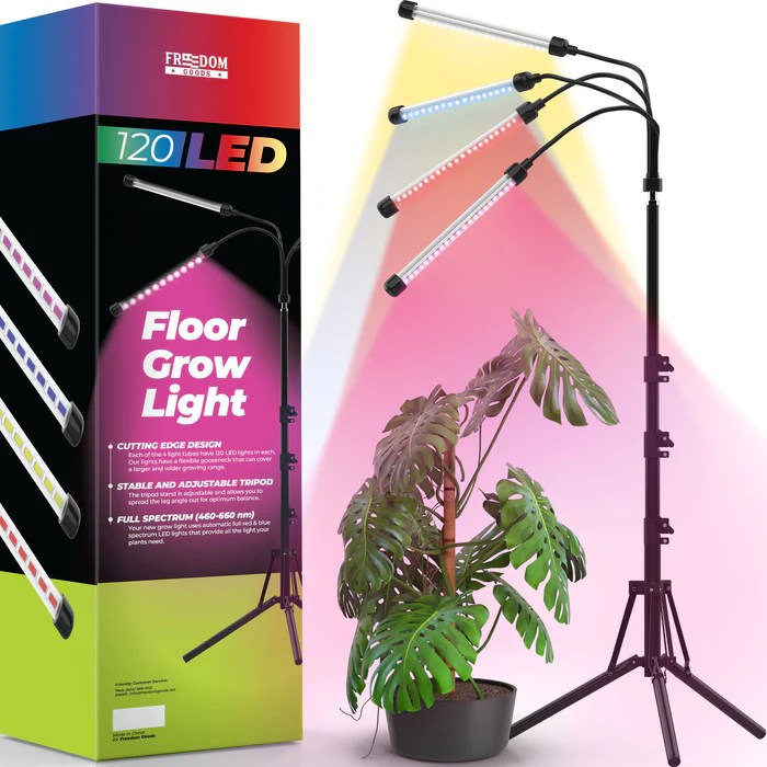 Grow Lights for Indoor Plants Full Spectrum (4 Heads, 10 Dimmable Leve