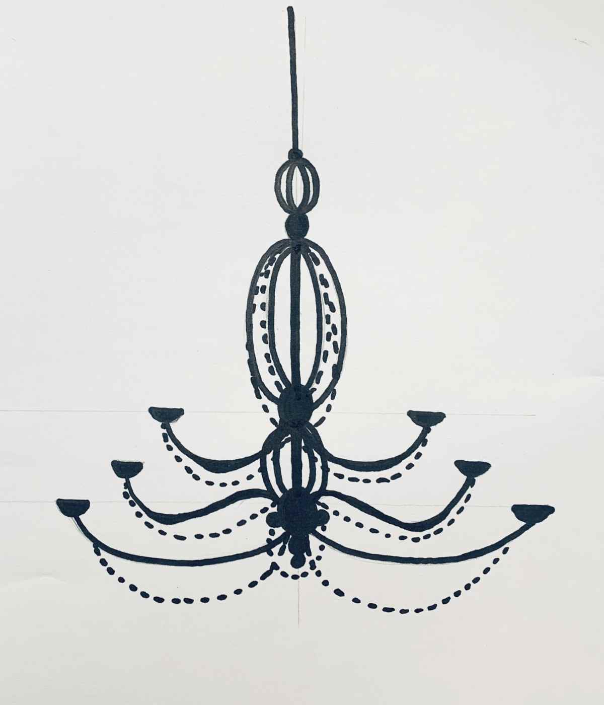 Simple Chandelier Drawing