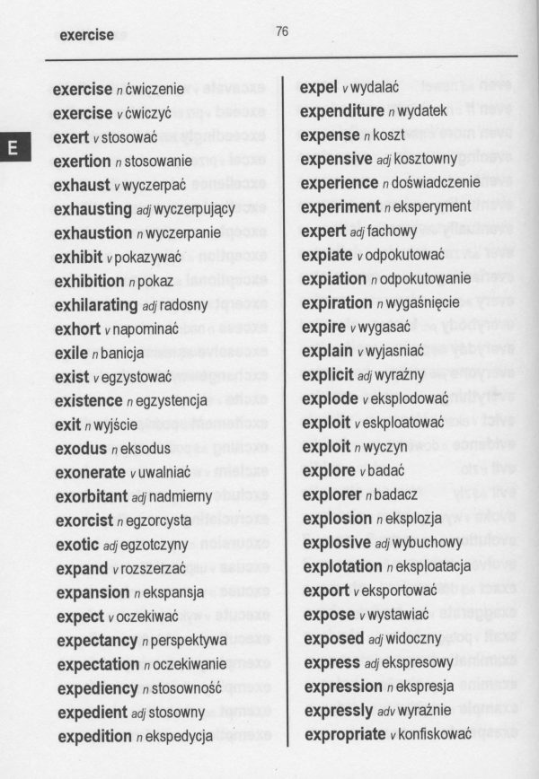 EnglishPolish Word to Word Dictionary BASIC ESL